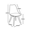 Conjunto Mesa de Jantar Leda 90cm Branca Tampo em Mdf com 4 Cadeiras Eames Wood Leda Branca - 3