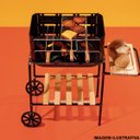 Ver imagem 6 de Churrasqueira Carvão Califórnia com Rodinha Portátil Mor