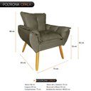 Ver imagem 3 de Poltrona Decorativa Opala Quarto Infantil de Criança Suede Capuccino Nude - Borsuk