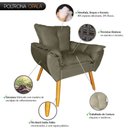 Ver imagem 2 de Poltrona Decorativa Opala Quarto Infantil de Criança Suede Capuccino Nude - Borsuk