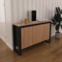 Ver imagem 1 de Balcão para Escritório com 03 Portas Me4147 Amêndoa Tecnomobili
