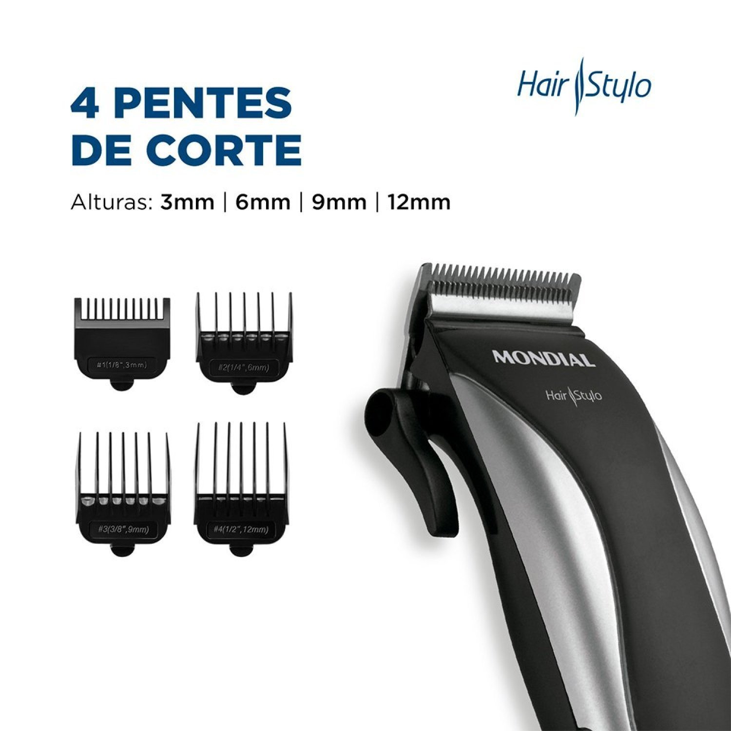 Cortador de Cabelos Hair Stylo 10 127v Cr-02 Mondial - 3