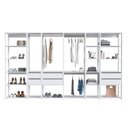 Ver imagem 2 de Guarda Roupa Closet 6 Peças com 3 Cabideiros 6 Gavetas 16 Nichos Easy Branco