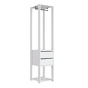 Ver imagem 7 de Guarda Roupa Closet 3 Peças com 3 Cabideiros 4 Gavetas 2 Nichos Easy Branco