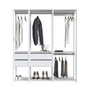 Ver imagem 2 de Guarda Roupa Closet 3 Peças com 3 Cabideiros 4 Gavetas 2 Nichos Easy