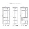 Estante para Livros Modular 3 Peças com 2 Gavetas e 14 Nichos Easy - 6