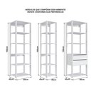 Ver imagem 6 de Estante para Livros Modular 3 Peças com 2 Gavetas e 14 Nichos Easy