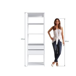Estante para Livros Modular 3 Peças com 2 Gavetas e 14 Nichos Easy - 17