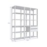 Estante para Livros Modular 3 Peças com 2 Gavetas e 14 Nichos Easy - 4