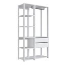 Ver imagem 3 de Guarda Roupa Closet 2 Peças com 1 Cabideiro 2 Gavetas e 6 Nichos Easy