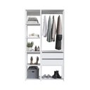 Ver imagem 2 de Guarda Roupa Closet 2 Peças com 1 Cabideiro 2 Gavetas e 6 Nichos Easy