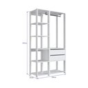 Ver imagem 4 de Guarda Roupa Closet 2 Peças com 1 Cabideiro 2 Gavetas e 6 Nichos Easy Branco