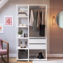 Ver imagem 1 de Guarda Roupa Closet 2 Peças com 1 Cabideiro 2 Gavetas e 6 Nichos Easy