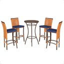 Ver imagem 1 de Mesa Bistro e 4 Banquetas Roma Marrom, Corda Náutica 10