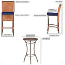Ver imagem 2 de Mesa Bistro e 4 Banquetas Roma Marrom, Corda Náutica 10