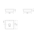 Ver imagem 3 de Cuba Slim Branco Sobrepor Quadrada 40,0x40,0x13,5 Cm - Deca Deca Loucas