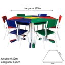 Ver imagem 2 de Conjunto HEXAGONAL Mesas e Cadeiras - 02 A 06 anos - INFANTIL - REALPLAST - 41099