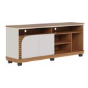 Ver imagem 7 de Rack Jurerê 150cm P/tv até 65 Polegadas C/detalhe Ripado Artesanal e Pés de Rodízio Incluso Colibri