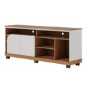 Ver imagem 6 de Rack Jurerê 150cm P/tv até 65 Polegadas C/detalhe Ripado Artesanal e Pés de Rodízio Incluso Colibri