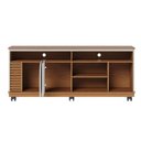 Ver imagem 5 de Rack Jurerê 150cm P/tv até 65 Polegadas C/detalhe Ripado Artesanal e Pés de Rodízio Incluso Colibri