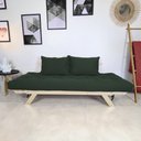 Ver imagem 3 de Sofá Japão Futon Verde Militar em Madeira Maciça