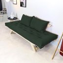 Ver imagem 5 de Sofá Japão Futon Verde Militar em Madeira Maciça