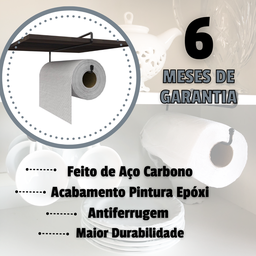 Suporte Porta Papel Toalha Armário Prateleira Cozinha - 7