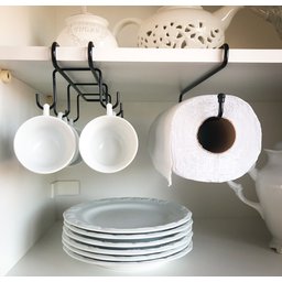 Suporte Porta Papel Toalha Armário Prateleira Cozinha - 9
