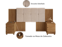 Ver imagem 6 de Cabeceira Estofada Extensível Casal/Queen/King com 2 Mesas de Apoio 4 Gavetas Suiça