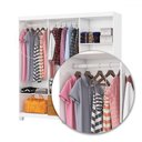 Ver imagem 6 de Guarda-roupa Solteiro Aurora 6 Portas 2 Gavetas 22116 Branco/cinamomo - Carioca Móveis