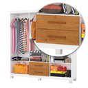Ver imagem 5 de Guarda-roupa Solteiro Aurora 6 Portas 2 Gavetas 22116 Branco/cinamomo - Carioca Móveis