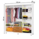 Ver imagem 4 de Guarda-roupa Solteiro Aurora 6 Portas 2 Gavetas 22116 Branco/cinamomo - Carioca Móveis