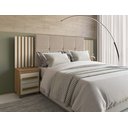 Ver imagem 1 de Cabeceira Estofada Extensível Casal/Queen/King com 2 Mesas de Apoio 4 Gavetas Suiça