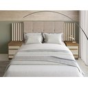 Ver imagem 2 de Cabeceira Estofada Extensível Casal/Queen/King com 2 Mesas de Apoio 4 Gavetas Suiça