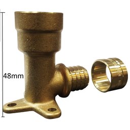 Cotovelo Base Fixa Longo Pex Água 16x1/2" Kit C/ 2-emmeti - 2
