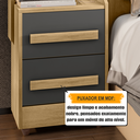 Ver imagem 3 de Cabeceira Casal Extensível com 2 Mesas de Cabeceira 4 Gavetas com Tomada Síria 