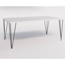 Ver imagem 4 de Conjunto de Mesa de Ferro Preto Tampo Branco 135x75 6 Cadeiras Assento Branco