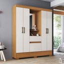Ver mais imagens de Guarda Roupa 4 Portas 2 Gavetas Luiz BS07 com Armário Multiuso Prime Cinamomo Off White - Henn - Bri