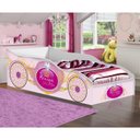 Ver imagem 1 de Cama Carruagem para Quarto Infantil Branco/Rosa