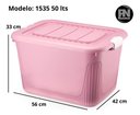 Ver imagem 2 de Caixa Organizadora Container 50 Trava/roda Plasnorthon