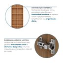 Ver mais imagens de Guarda-Roupa Modulado 2 Portas e Prateleiras 100% MDF Cairo Marrom/Cinamomo/Fendi