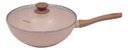 Ver imagem 1 de Panela Wok Rosa 28cm Indução Alum. Cerâmico 4mm Style Cook