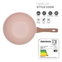 Ver imagem 3 de Panela Wok Rosa 28cm Indução Alum. Cerâmico 4mm Style Cook