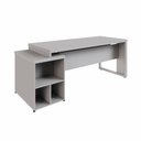 Ver imagem 6 de Mesa Diretor Escritório 150cm a 172cm 4 Gavetas Pé Metal F5