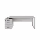 Ver imagem 4 de Mesa Diretor Escritório 150cm a 172cm 4 Gavetas Pé Metal F5