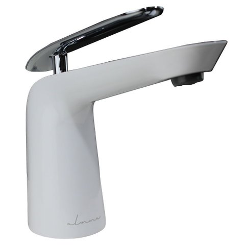 Misturador Monocomando Lavatório Miró White Chrome - 00017