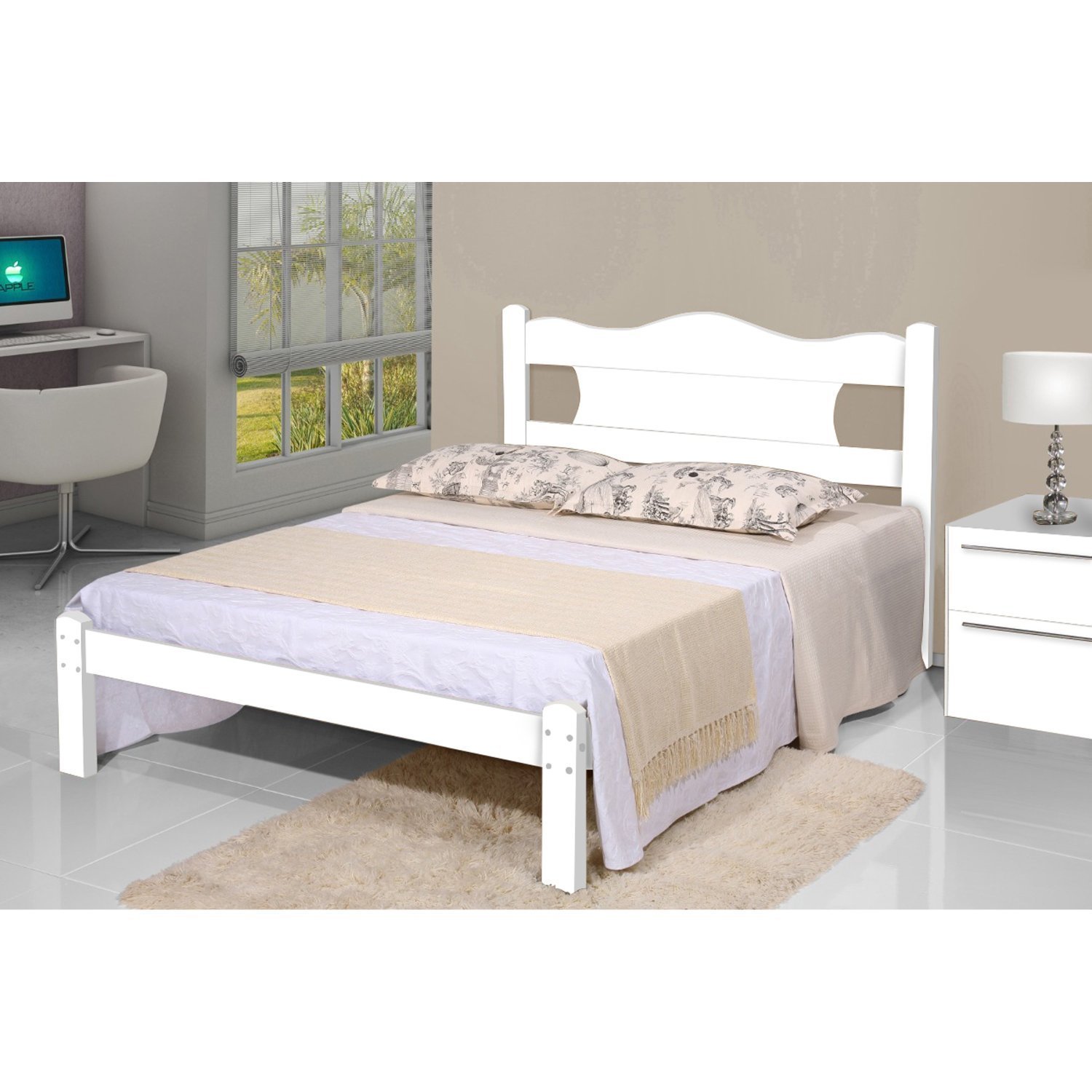 Cama Casal em MDF/MDP Munique - 1