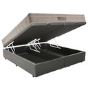 Ver imagem 5 de Cama Box Baú Queen Sintético Bipartido+ Colchão Queen Ortobom Airtech Molas SpringPocket 65x158x198