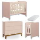 Ver imagem 1 de Quarto de Bebê Berço Evolution + Cômoda 6 Gvts + Colchão Rosa