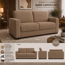 Ver imagem 6 de Sofá Namoradeira 3 Lugares 200cm Cappuccino Suede Online Confort